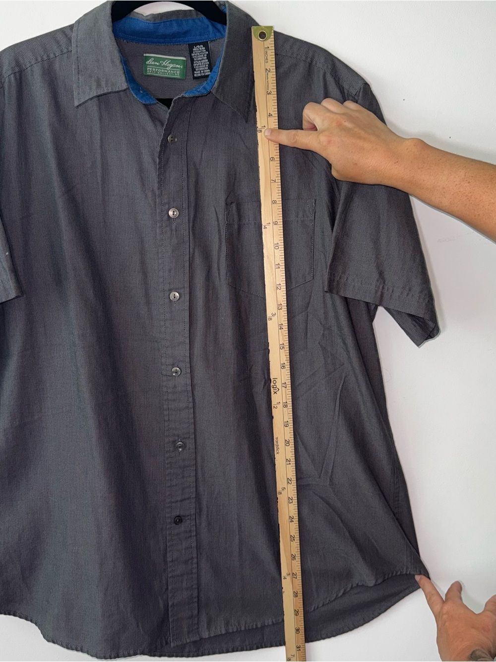 Ben Hogan Men's performance golf collection Short-Sleeve Button-Down Shirt - Picture 5 of 8